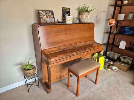 Photo of free Upright Piano with Stool (Stanground) #1