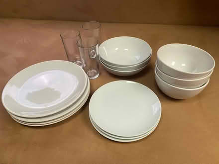 Photo of free Plates, bowls & glasses (Towcester NN12) #1