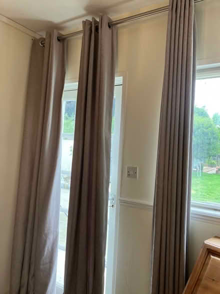 Photo of free Taupe dralon curtains (Thames Ditton) #1