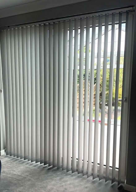 Photo of free Vertical Blinds 201cm wide by 212cm - light grey (Littleover DE23) #1