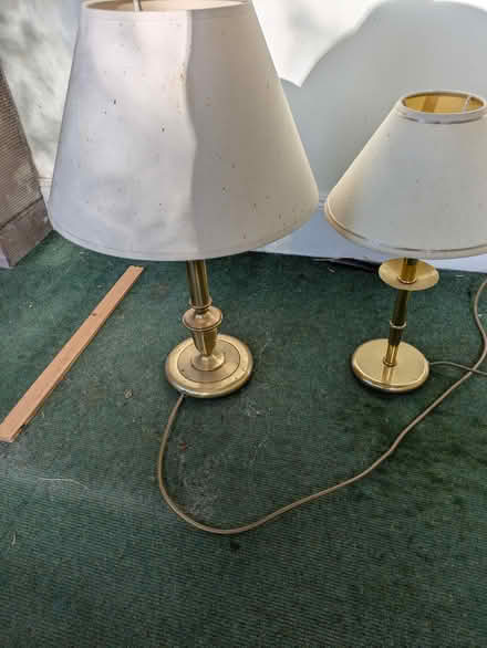 Photo of free Two brass table lamps (PH10 Kirkton of Lethendy) #1