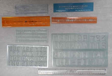 Photo of free Letters and numbers stencils (South Ham RG22) #1