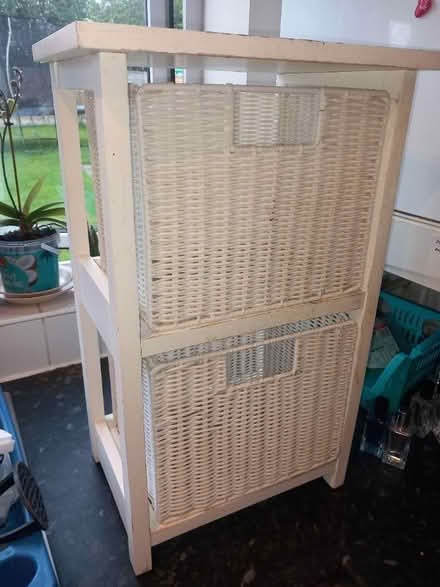 Photo of free White wicker unit (Fulwood) #1