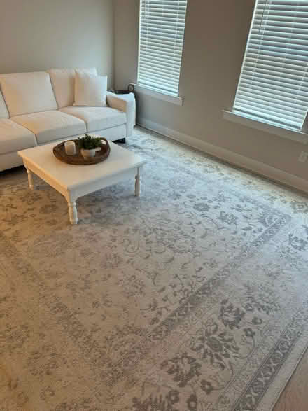 Photo of free Grey/cream large rug 11.5X11.5 (North Raleigh) #1