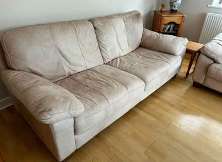 Photo of free 2 x super soft leather sofas (Stretford M32) #1