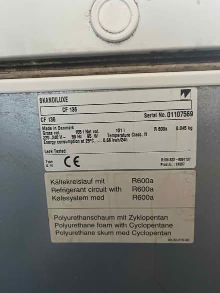 Photo of free Small chest freezer (Saint Fagans CF5) #3