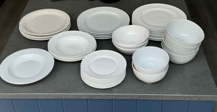 Photo of free Selection of white plates and bowls (Crowthorne, RG45) #1