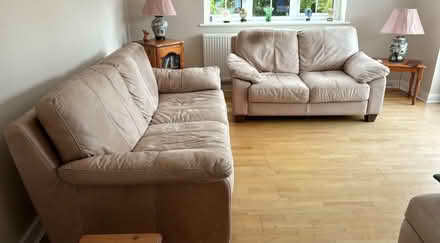 Photo of free 2 x super soft leather sofas (Stretford M32) #2