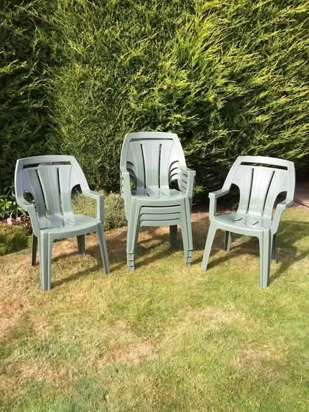 Photo of free Plastic garden chairs (Orpington) #1