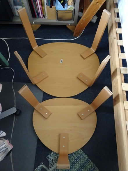 Photo of free Two beech stacking/nest tables (Motspur Park SW20) #2