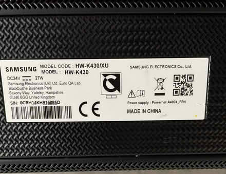 Photo of free Samsung Soundbar - HW-K430. (Collier Row RM1) #3