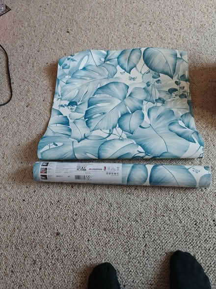 Photo of free Blue jungle pattern wallpaper (Wadsley S6) #1