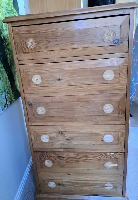 Photo of free Pine chest of drawers (CB2) #1
