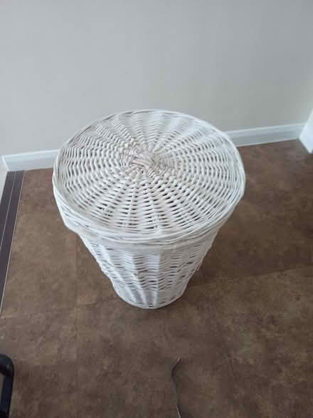 Photo of free White laundry basket wicker (Hoddesdon) #1