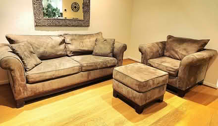 Photo of free Couch, Chair & Ottoman (San Mateo near Hillsdale/101) #1