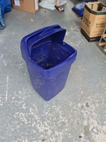 Photo of free Small blue plastic bin - good condition (Silverknowes EH4) #2