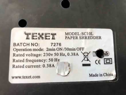 Photo of free Texet shredder (By Oakleigh Prk BR Station EN4) #2