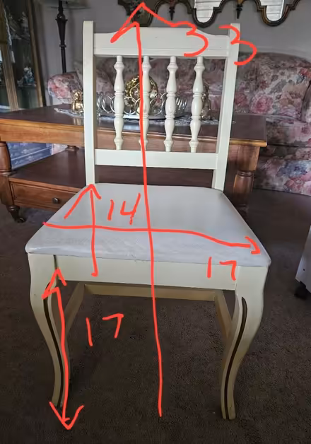 Photo of free Vintage padded wooden chair (Springfield 19064) #1