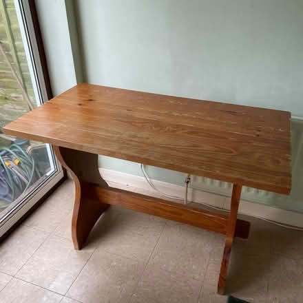 Photo of free Pine Wood Dining Table, Bench Style (Garston, WD25) #1