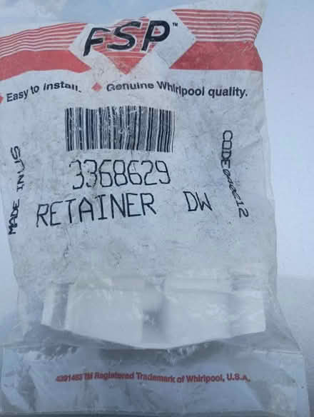 Photo of free Retainer clips for dishwasher (Prospect and Stearns Bartlet) #1