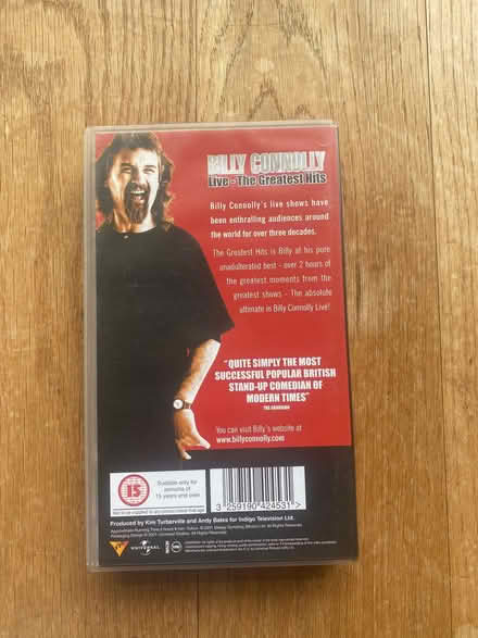 Photo of free VHS - Billy Connolly Live - The Greatest Hits (Moulsham CM2) #3