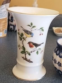 Photo of free small vase, bird pattern (Greektown) #2