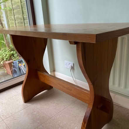 Photo of free Pine Wood Dining Table, Bench Style (Garston, WD25) #4