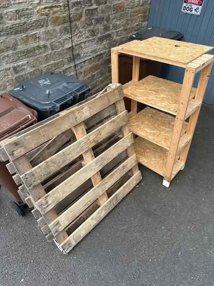 Photo of free Pallets and Shelving (SK13) #1