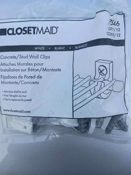 Photo of free Closetmaid wall clips (Prospect and Stearns Bartlet) #1