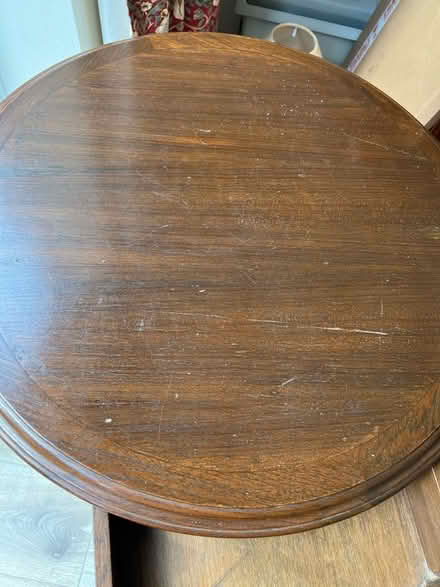 Photo of free wooden round table (Holmer Green HP15) #3