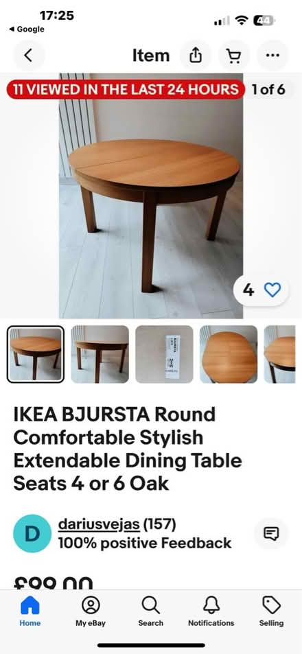 Photo of free Extendable dining table (TQ2) #3