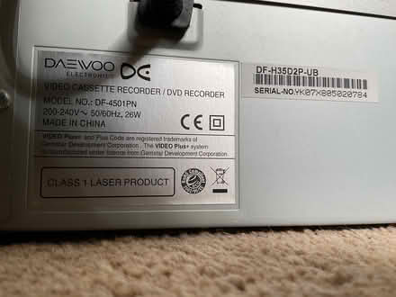 Photo of free Daewoo DVD VCR Recorder (Kirkby Stephen CA17) #3