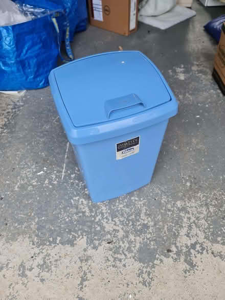 Photo of free Small blue plastic bin - very good condition (Silverknowes EH4) #1