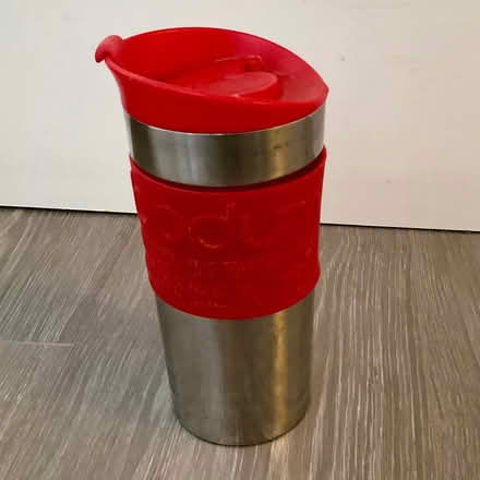 Photo of free Red Bodum Stainless Steel Coffee/Tea Mug with Lid (Lavender Hill SW11) #1