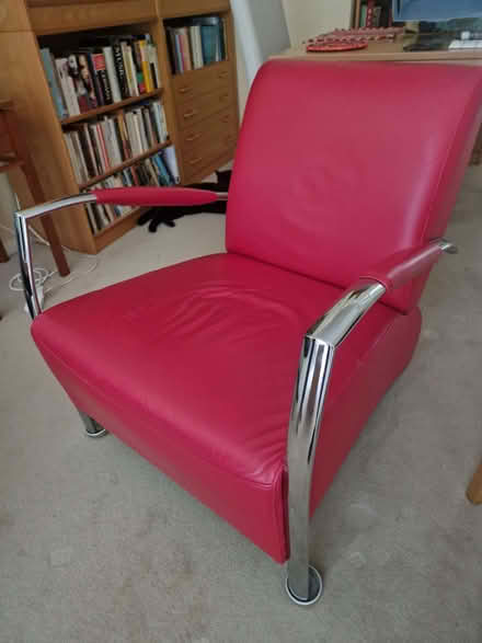 Photo of free Red retro leather chair (Elmstead BR7) #3