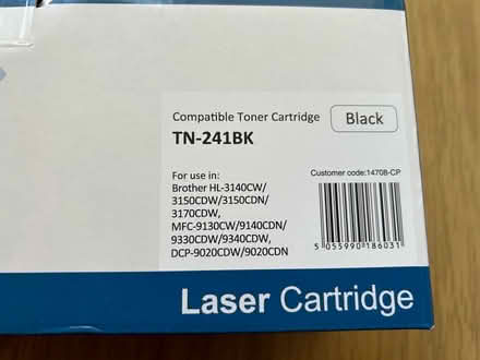 Photo of free Black toner cartridge for Brother laser printer (Dothill TF1) #1