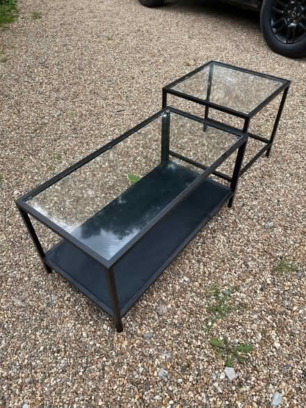 Photo of free Matching IKEA glass and metal tables (Shipley RH13) #1