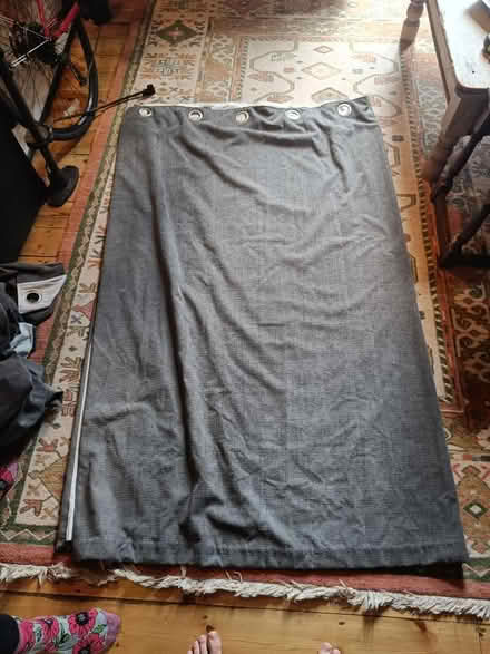 Photo of free 2 grey handmade curtains (SE15 nunhead) #1