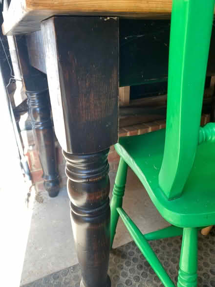 Photo of free Large pine table and 4 chairs (Kingwood Common RG9) #2