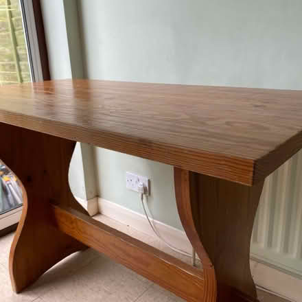 Photo of free Pine Wood Dining Table, Bench Style (Garston, WD25) #2