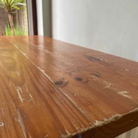 Photo of free Pine Wood Dining Table, Bench Style (Garston, WD25) #3