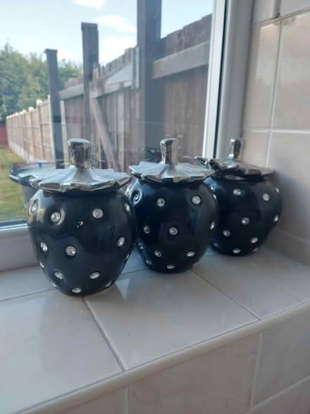 Photo of free Black strawberry shape container (Eastwood) #1