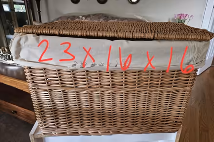 Photo of free Storage basket w fabric liner (Springfield 19064) #1