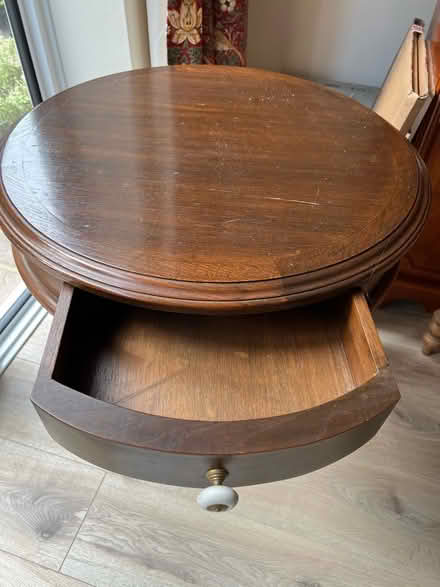 Photo of free wooden round table (Holmer Green HP15) #2