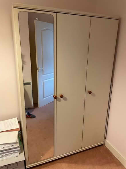 Photo of free Wooden wardrobe with mirrored doors (Crowborough) #1