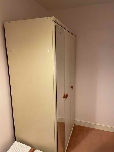 Photo of free Wooden wardrobe with mirrored doors (Crowborough) #3
