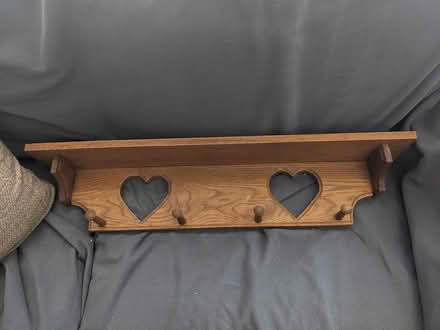 Photo of free wooden shelf with hooks (Red Hook) #1