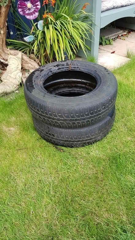 Photo of free 2 car tyres for garden etc (Staines-Upon-Thames, TW18) #2