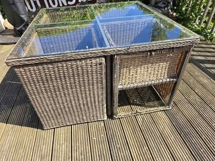 Photo of free Rattan Cube Table and Chairs (CR8) #3