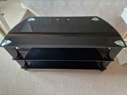 Photo of free John Lewis Black glass TV stand (Birstall LE4) #4